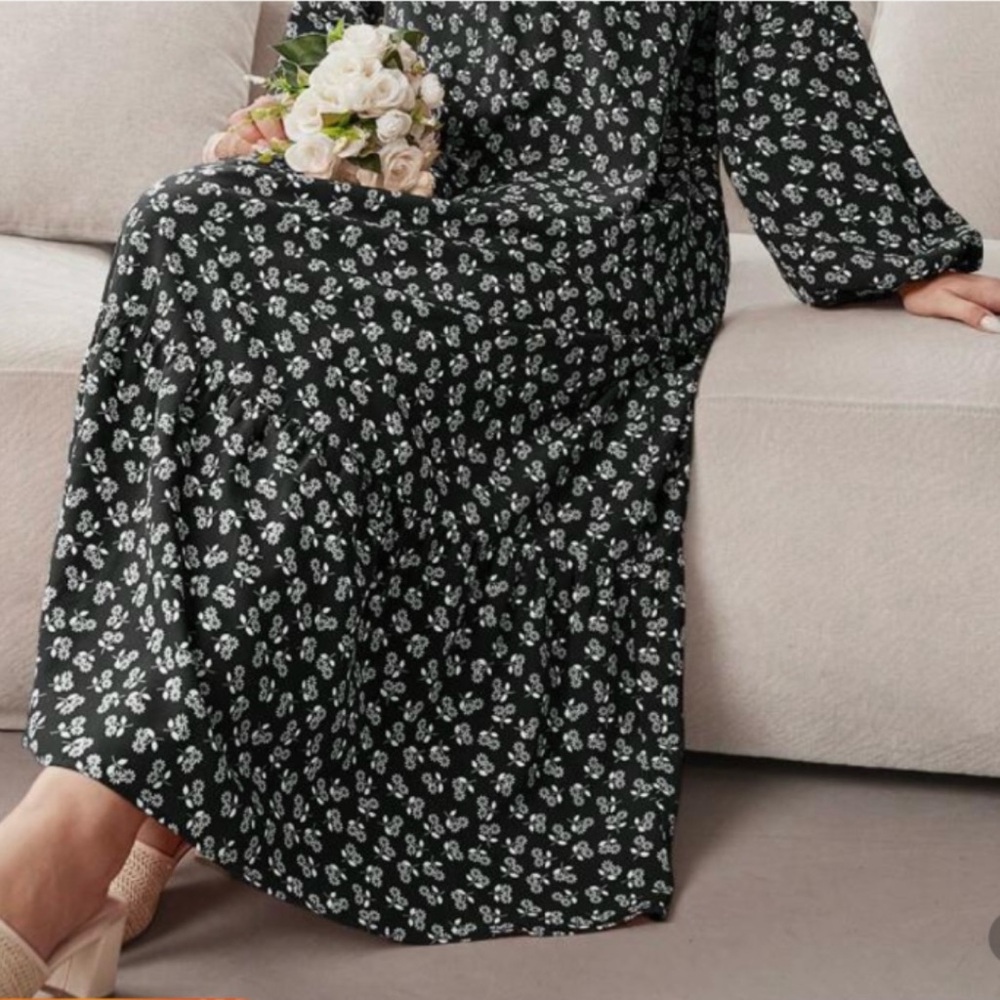Floral Black Maxi Dress
